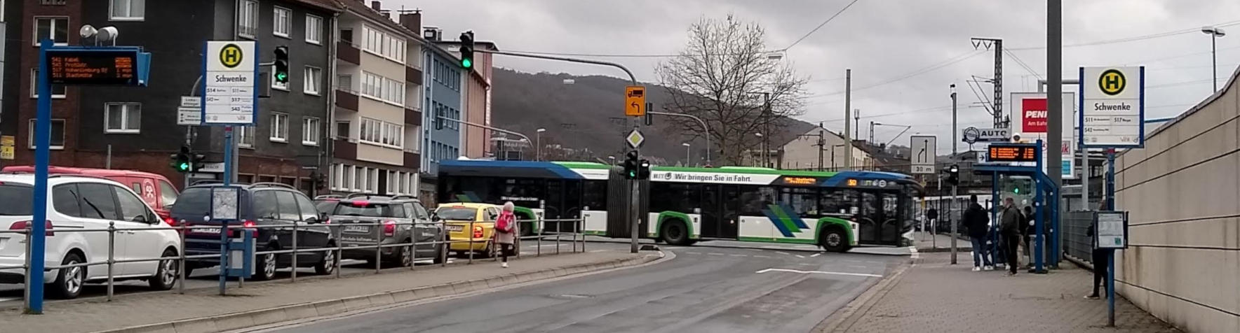 Fahrgastinformation der Hagener Straßenbahn AG in Störungsfällen